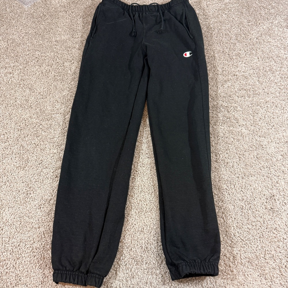Champion Sweatpants Mens XS Black‎ Good Reverse Weave Fleece Joggers GF884